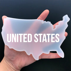 United States Map Silicone Mold for Resin Craft | USA Mold | Resin Coaster Mould | Home Decoration (151mm x 108mm)