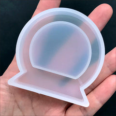 Water Globe Resin Shaker Silicone Mold | Snow Globe Mould | Kawaii Shaker Charm Making | Resin Jewelry DIY (56mm x 56mm)