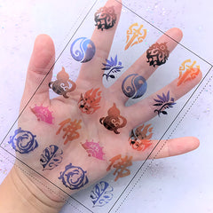 Religious Symbols Clear Film | Spiritual Religion Embellishments | Buddhism Resin Inclusions | Resin Craft Supplies