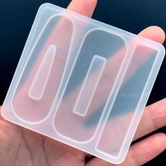 Assorted Hair Barrette Silicone Mould (3 Cavity) | Make Your Own Hair Clip | Hair Jewelry Mold | Resin Craft Supplies (62mm)