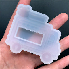 Vending Cart Resin Shaker Silicone Mold | Kawaii Shaker Charm Mould | Shake Shake Decoden Piece DIY (62mm x 55mm)