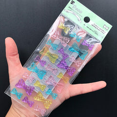 3D Bow Stickers | Cute Ribbon Sticker | Kawaii Deco Sticker | Cute Decoration Seal Sticker | Acrylic Resin Sticker