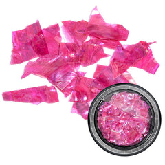 Abalone Seashell Flakes | Aura Shell | Iridescent Embellishment for Resin Crafts | Resin Fillers (AB Dark Pink)