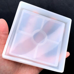 Square Dish Silicone Mold | Personalized Coaster Making | Trinket Tray Mold | UV Resin Craft Supplies | Epoxy Resin Mould (101mm)