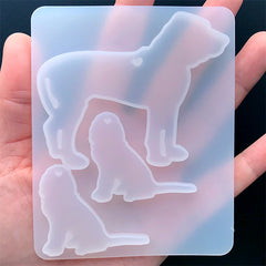 Dog and Puppy Silicone Mold (3 Cavity) | Animal Pet Mould | Resin Charm DIY | Resin Jewelry Making