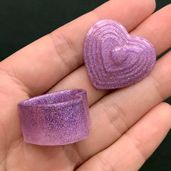 Miniature Cooking Pot Silicone Mold | Dollhouse Casserole Pot Mold | Mini Heart Box Mold | Tiny Container Mould (28mm x 25mm)
