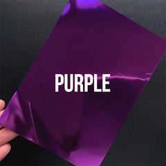 PURPLE Toner Reactive Foil (Set of 20 pcs) | Heat Transfer Foil | Toner Adhesion Foil | Metallic Foil Sheet (100mm x 150mm)