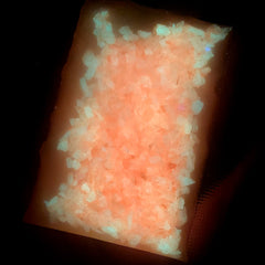 Glow in the Dark Flakes | Large Fluorescent Particles | Phosphorescent Resin Inclusions | Resin Craft Supplies (Yellow Orange / 10 grams)