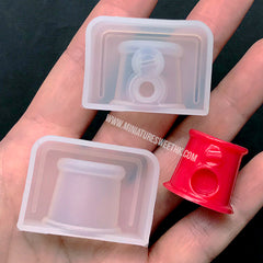 3D Dollhouse Gumball Machine Base Silicone Mold | Miniature Vending Machine Mould | Kawaii Resin Craft Supplies (22mm x 19mm)