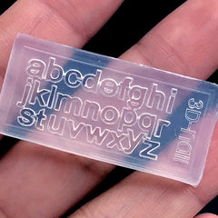 Small Letters Silicone Mold | Lower Case Characters Mold | Mini Alphabet Mould | UV Resin Craft Supplies (3mm)