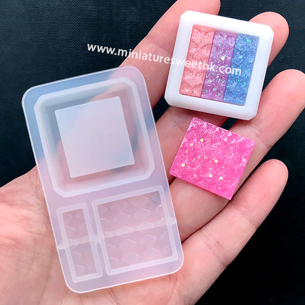 Silicone Mirror Palette Mold Crystal Resin Epoxy Oval Palette Mold