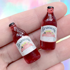 3D Dollhouse Alcoholic Beverage | Realistic Miniature Ginger Beer | Mini Food Craft Supplies (2 pcs / Red Guava / 12mm x 31mm)