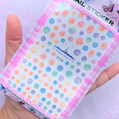 Fireworks Sticker in Galaxy Gradient Color | Kawaii Resin Inclusions | Embellishments for Resin Art | Nail Decorations