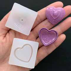 Miniature Cooking Pot Silicone Mold | Dollhouse Casserole Pot Mold | Mini Heart Box Mold | Tiny Container Mould (28mm x 25mm)