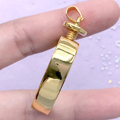 Thick Heart Open Frame Bezel Charm | Cute Deco Frame | UV Resin Jewelry DIY | Wedding Supplies (1 piece / Gold / 36mm x 42mm)