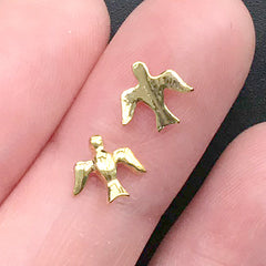 Mini Dove Metal Pieces | Resin Inclusion | Embellishments for Resin Art | Nail Decoration (8 pcs / 8mm x 8mm)