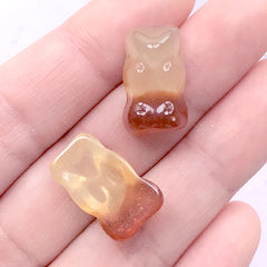 Bear Cola Candy Cabochons | Gummy Candy Decoden Cabochon | Sweets Deco | Kawaii Food Jewelry DIY (2 pcs / 12mm x 19mm)