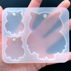 Owl Silicone Mold (3 Cavity) | Cute Bird Mold | Animal Charm DIY | Resin Jewelry Making | Resin Crafts