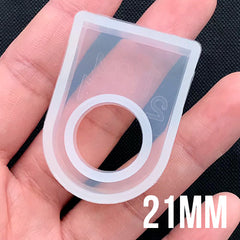 Resin Ring Silicone Mold | Diorama Jewelry DIY | Statement Jewellery Making | Epoxy Resin Mould | Clear Mold for UV Resin (Size 21mm)