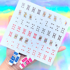 Dollhouse Playing Cards and Tuck Boxes | Miniature Craft Supplies | Alice and Wonderland Jewellery Making