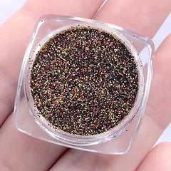 Christmas Glitter | Iridescent Glittery Powder | Holographic Glitter | Bling Bling Nail Decoration (Red Gold / 0.2mm / 2.5g)