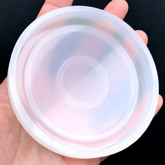 Round Trinket Dish Silicone Mold | Personalised Tray DIY | Coaster Mold | Kawaii UV Resin Art Supplies | Soft Clear Mould (80mm)
