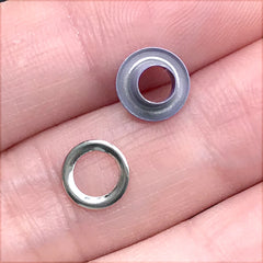 Painted Grommets in 4mm for Leather Craft | Coloured Eyelets and Washers | Handmade DIY Supplies (10 sets / Light Purple)