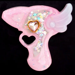Anime Laser Gun Silicone Mold | Magical Girl Shaker Charm Mold | Mahou Kei Jewelry DIY | Kawaii Craft Supplies (59mm x 55mm)