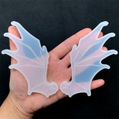 Large Devil Wings Silicone Mold (Set of 2) | Halloween Bat Wing Mould | Kawaii Goth Jewellery DIY | Resin Art (116mm x 56mm)