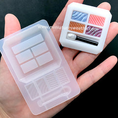 Eye Shadow Palette Silicone Mold | Cosmetic Product Making | Eyeshadow Mould | Resin Crafts (48mm)
