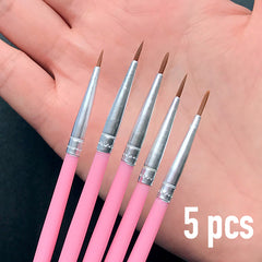 Disposable Paint Brushes for Fine Detail | Nylon Hair Brushes for All Purposes | Miniature Model Painting | Resin Craft | Nail Art (5 pcs)