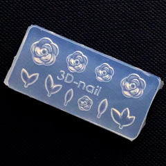 Flower and Leaf Silicone Mold (10 Cavity) | Mini Floral Embellishment Mould | Soft Mold for UV Resin | Nail Art Supplies (2mm to 8mm)