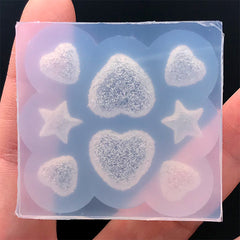 Star and Heart Sugar Gummy Candy Silicone Mold (8 Cavity) | Faux Sweets Deco | Fake Food Jewelry DIY | Decoden Supplies
