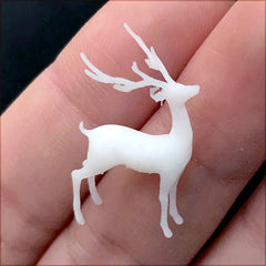 Deer with Horn Resin Inclusion | Forest Animal Embellishments for Resin Art | Fairy Tale Terrarium DIY (1 piece / 15mm x 22mm)