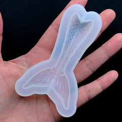 Long Mermaid Tail Silicone Mold | Kawaii Decoden Cabochon DIY | Fairytale Jewelry Making (43mm x 81mm)