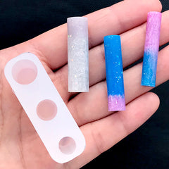 Round Crystal Bar Silicone Mold (3 Cavity) | Quartz Shard Mold | UV Resin Jewelry DIY | Epoxy Resin Mould | Clear Soft Mold