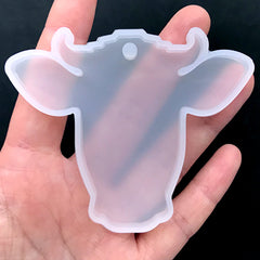 Bull with Horns Silicone Mold | Cattle Mold | Resin Jewelry Making | UV Resin Mould | Epoxy Resin Art Supplies (78mm x 65mm)