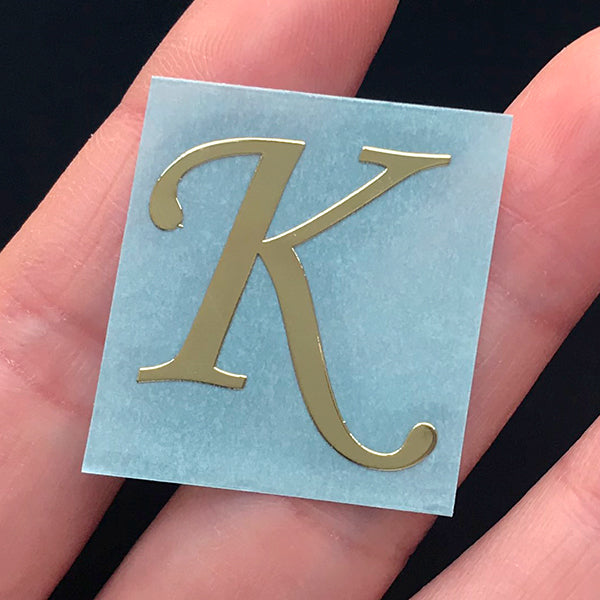 Metallic Gold Capital Letter Sticker Uppercase Initial Sticker Alp