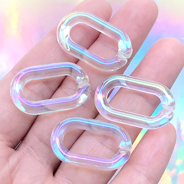 20pcs/set Transparent Blank Acrylic Ellipse Bookmark + 20pcs