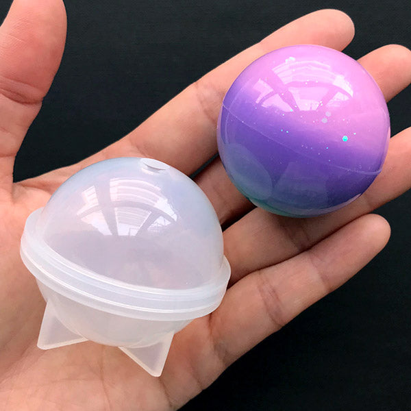 5Pcs Orb Sphere Silicone Mold for Epoxy Resin Polymer Clay