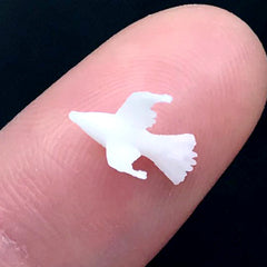 Mini Peace Dove Resin Inclusion | 3D Bird Figurines for Resin Craft | Filling Material for Resin Jewelry Making (2 pcs / 6mm x 11mm)