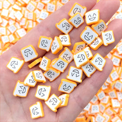 Miniature Bread with Happy Face Polymer Clay Slices | Smiley Bread Slices | Mini Doll Food Supplies | Sweets Deco (5 grams)