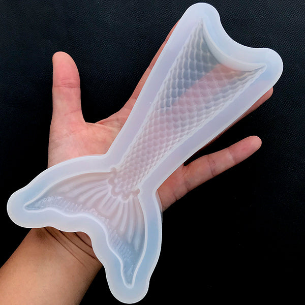 Resin Shaker Mold : kawaii mermaid shell wings resin silicone mould , resin  craft supplies