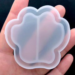 Resin Shaker Charm Mold | Animal Paw Silicone Mold | Cat Mold | Dog Mold | Soft Clear Mould for UV Resin Crafts (61mm x 59mm)