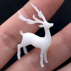 3D Forest Animal Resin Inclusion | Deer Embellishments for Resin Jewelry DIY | Fairytale Terrarium Making (1 piece / 21mm x 30mm)