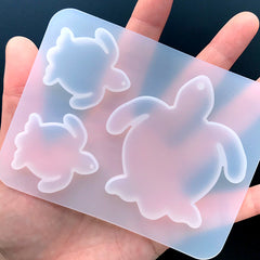 Sea Turtle Silicone Mold (3 Cavity) | Marine Life Mold | Cute Animal Charm Making | Resin Mould Supplies