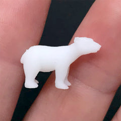 Miniature Polar Bear Figurine | 3D Animal Resin Inclusion | Resin Diorama DIY | Resin Craft Supplies (1 piece / 18mm x 12mm)