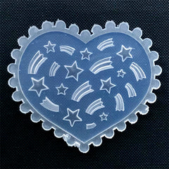 Shooting Star Silicone Mold (22 Cavity) | Small Embellishment Making | Kawaii UV Resin Craft Supplies (3mm to 11mm)
