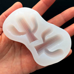 Cactus Silicone Mold (2 Cavity) | Desert Plant Mold | Floral Mold | UV Resin Clear Mold | Epoxy Resin Mould (38mm x 38mm)