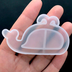 Whale Resin Shaker Charm Silicone Mold | Marine Life Mold | Fish Mold | Kawaii Cabochon DIY | UV Resin Art Supplies (64mm x 38mm)